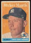 58T #150 Mickey Mantle