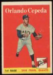 58T #343 Orlando Cepeda Rookie