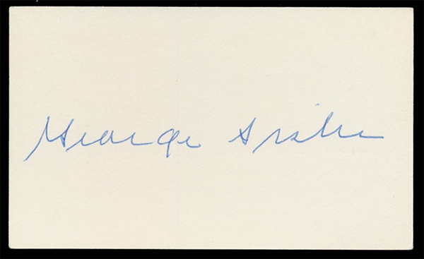 BB George Sisler Autographed Index Card
