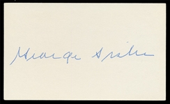 BB George Sisler Autographed Index Card
