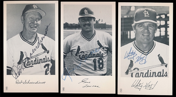 BB (3) Cardinals Autographed photos