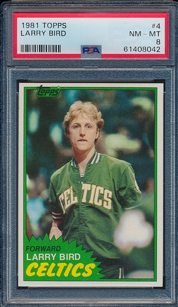 BK 81/2T #4 Larry Bird PSA 8 NM/MT