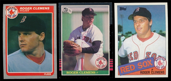 BB (3) Roger Clemens Rookies