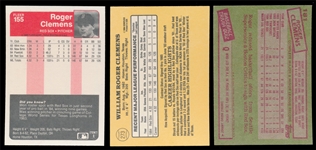 BB (3) Roger Clemens Rookies
