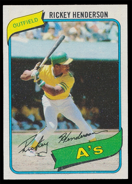 BB 80T #482 Rickey Henderson Rookie