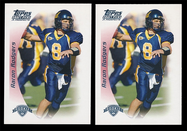 FB (2) Aaron Rogers Topps Rookies