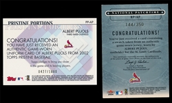 BB (2) Albert Pujols Jersey Inserts