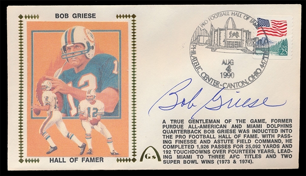 FB Bob Griese Auto. Gateway Cachet