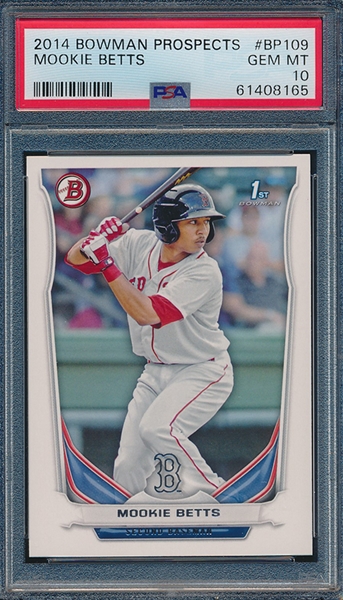 BB 2014 Bowman #BP109 Mookie Betts PSA 10