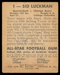 FB 48L #1 Sid Luckman