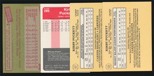 BB (4) Kirby Puckett Rookies