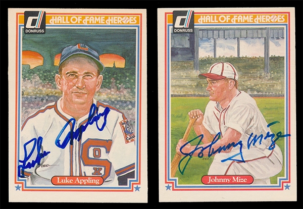 BB 83D Hall of Famers Autographed Cards