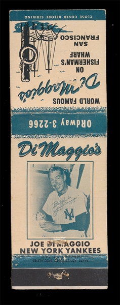 BB DiMaggio’s Matchbook