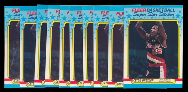 BK 88/9F (10) #3 Clyde Drexler Stickers