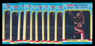 BK 88/9F (10) #3 Clyde Drexler Stickers