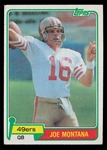 FB 81T #216 Joe Montana Rookie