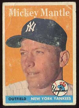 58T #150 Mickey Mantle