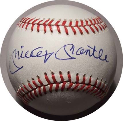 Mickey Mantle Autographed Baseball