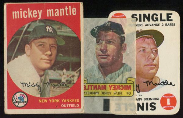 BB (3) Mickey Mantle Cards