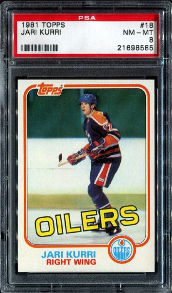 81T #18 Jari Kurri PSA 8