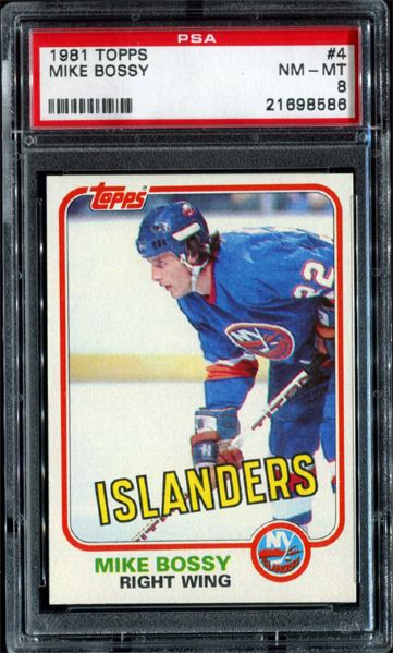 81T #4 Mike Bossy PSA 8