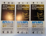 FB (3) 1967 AFL/NFL Championship Tickets