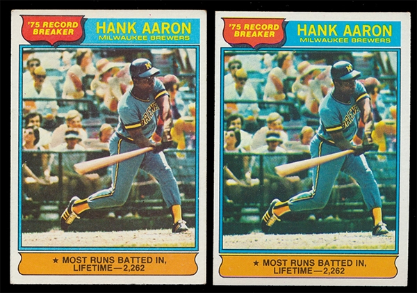 BB 76T (2) #1 Hank Aaron Record