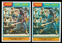 BB 76T (2) #1 Hank Aaron Record