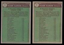 BB 76T (2) #1 Hank Aaron Record