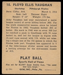 BB 41PB #10 “Arky” Vaughn