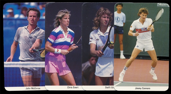 TEN (4) 87Fax Pax Tennis Stars