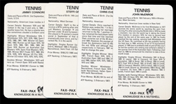 TEN (4) 87Fax Pax Tennis Stars