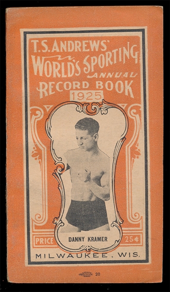 BOX 1925 T.S. Andrews Boxing Record Book