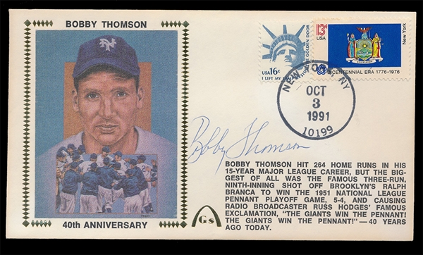 BB Bobby Thompson Auto. Gateway Cachet