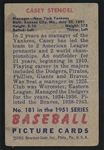 BB 51B #181 Casey Stengel