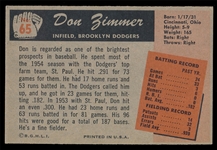 BB 55B #65 Don Zimmer Rookie