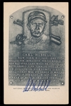 BB Carl Hubbel Auto. B/W Postcard