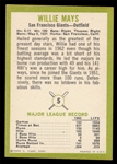 BB 63F #5 Willie Mays
