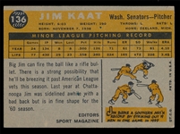 BB 60T #136 Jim Kaat Rookie