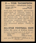 FB 48L #9 Tommy Thompson Rookie