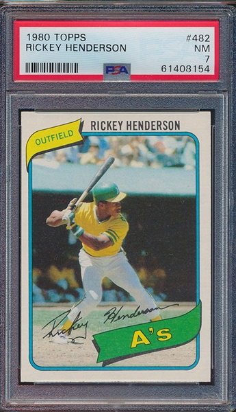 BB 80T #482 Rickey Henderson Rookie