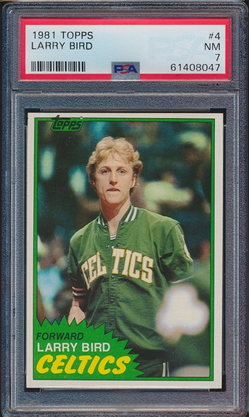 BK 81T #4 Larry Bird PSA 7