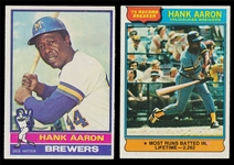 BB 76T (2) Hank Aaron Cards
