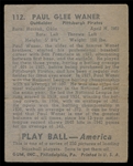 BB 39PB #112 Paul Waner