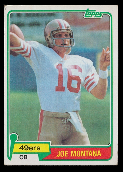 FB 81T #216 Joe Montana Rookie