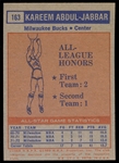 BK 72/3T #163 Abdul-Jabbar AS