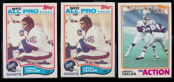FB 82T (3) Lawrence Taylor Rookies