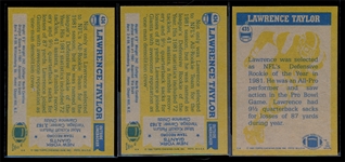 FB 82T (3) Lawrence Taylor Rookies