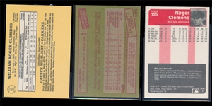 BB (3) Roger Clemens Rookies