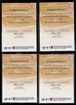 BB 01F Red Sox 100th (4) Auto Cards